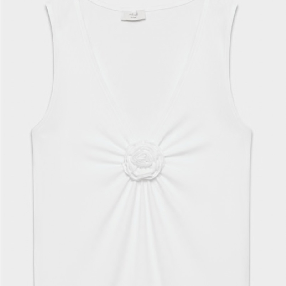 Aritzia Bloom Top - Light Birch - Size Medium - Picture 3 of 8